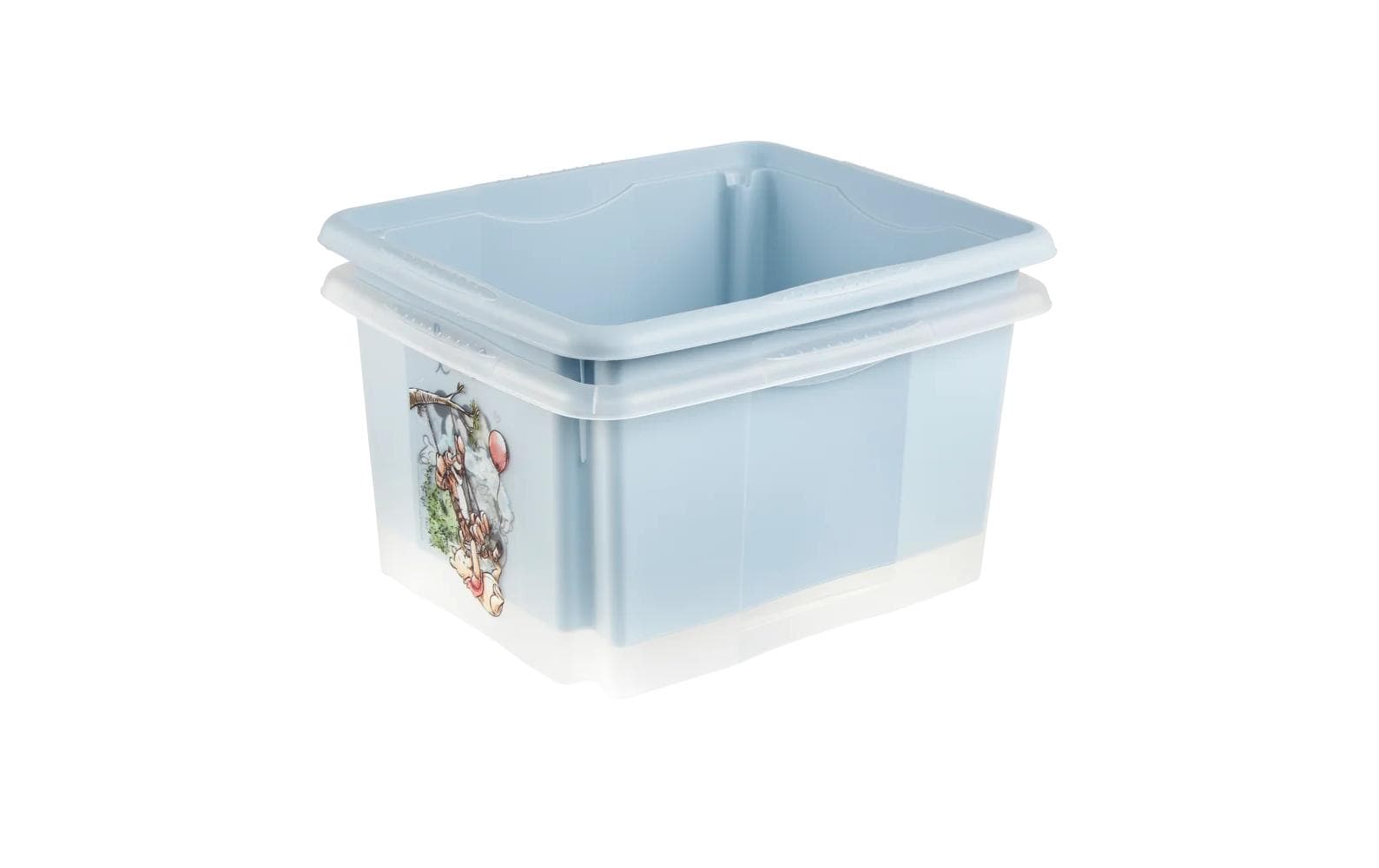 keeeper Aufbewahrungsbox 24 l (mit Deckel) – Polypropylen – Weiss/Transparent – 355 × 225 × 425 mm