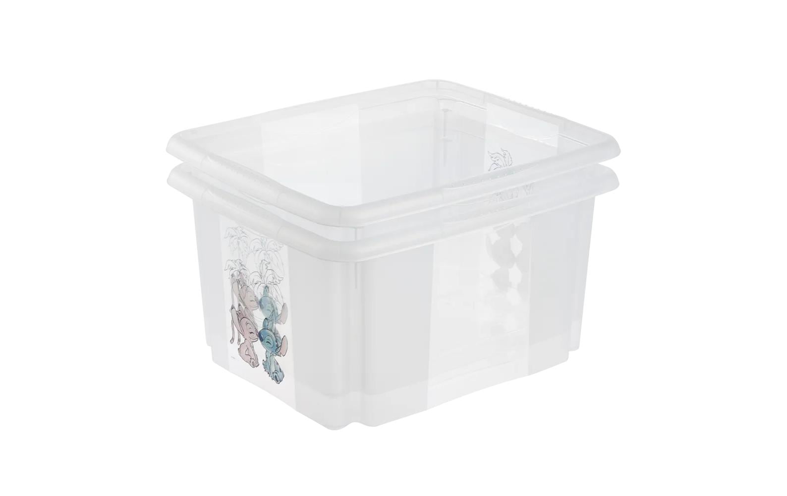keeeper Karolina Stitch Aufbewahrungsbox 24 l (mit Deckel) – Polypropylen – Transparent – 355 × 225 × 425 mm