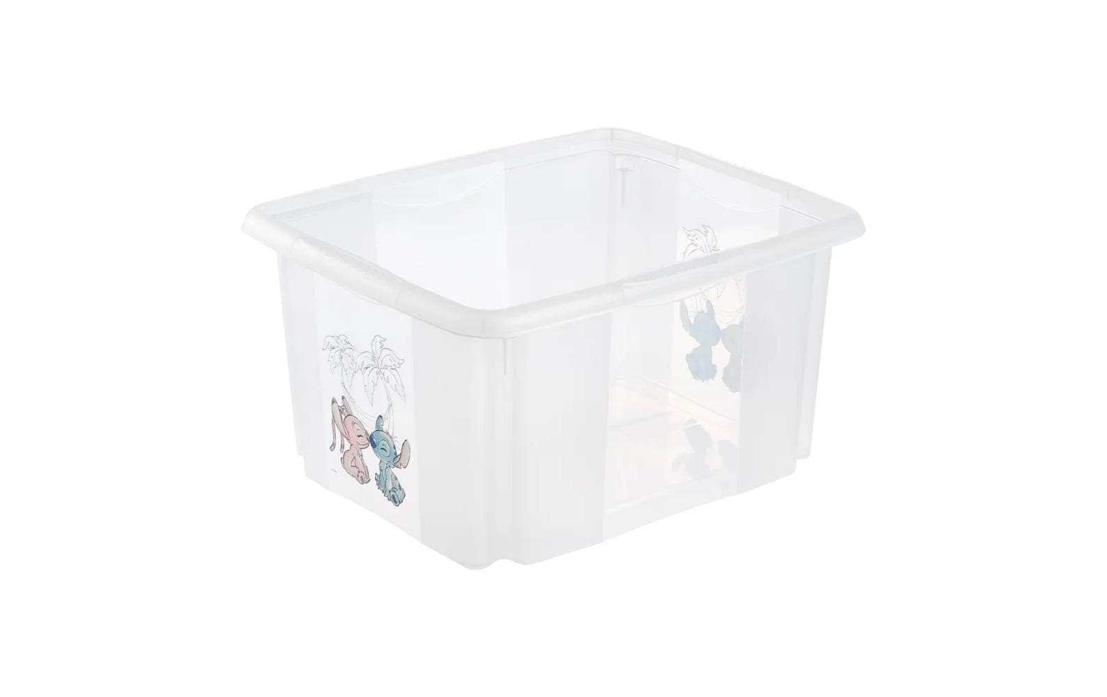 keeeper Karolina Stitch Aufbewahrungsbox 24 l (mit Deckel) – Polypropylen – Transparent – 355 × 225 × 425 mm