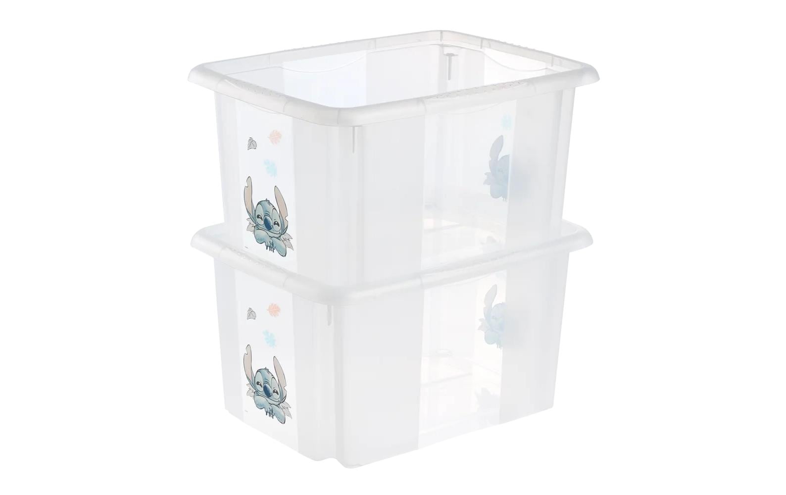 keeeper Karolina Stitch Aufbewahrungsbox 15 l (mit Deckel) – Polypropylen – Weiss – 380 × 205 × 295 mm
