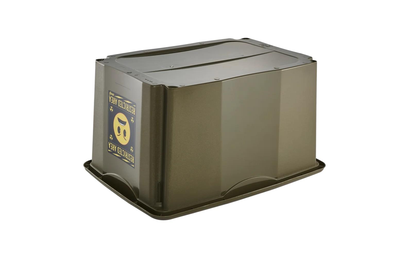 keeeper Aufbewahrungsbox 45 l (mit Deckel) – Polypropylen – Grün – 400 × 300 × 555 mm