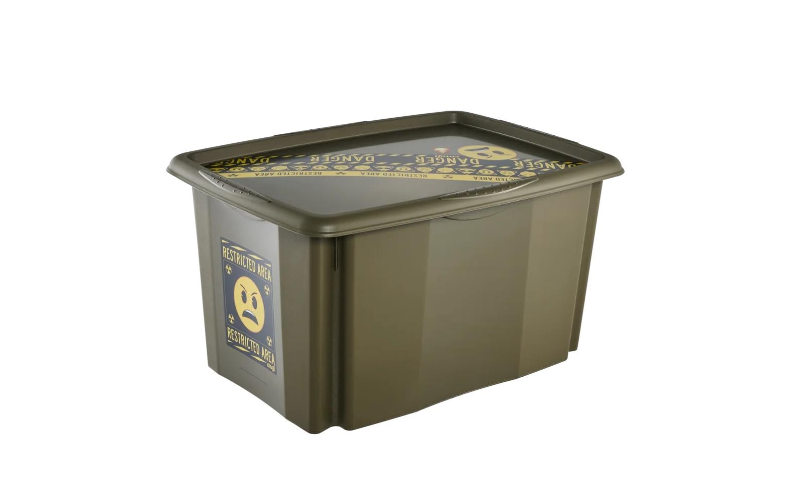 keeeper Aufbewahrungsbox 45 l (mit Deckel) – Polypropylen – Grün – 400 × 300 × 555 mm