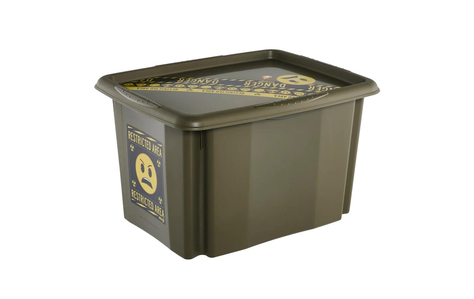 keeeper Aufbewahrungsbox 30 l (mit Deckel) – Polypropylen – olivgrün – 350 × 270 × 450 mm