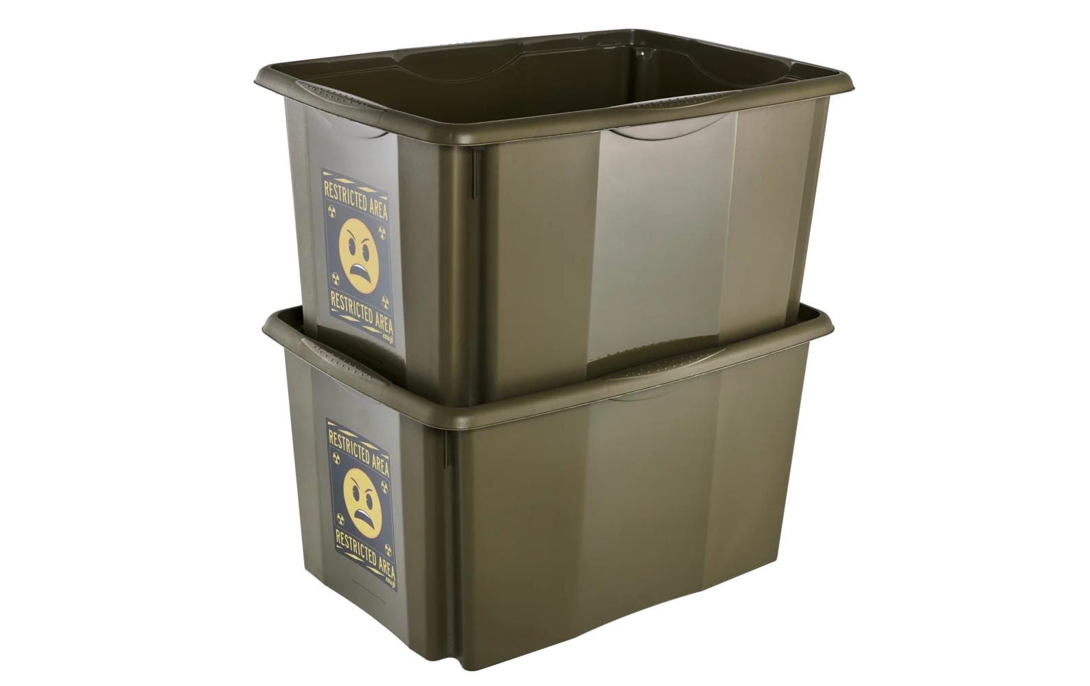 keeeper Aufbewahrungsbox 45 l (mit Deckel) – Polypropylen – Grün – 400 × 300 × 555 mm