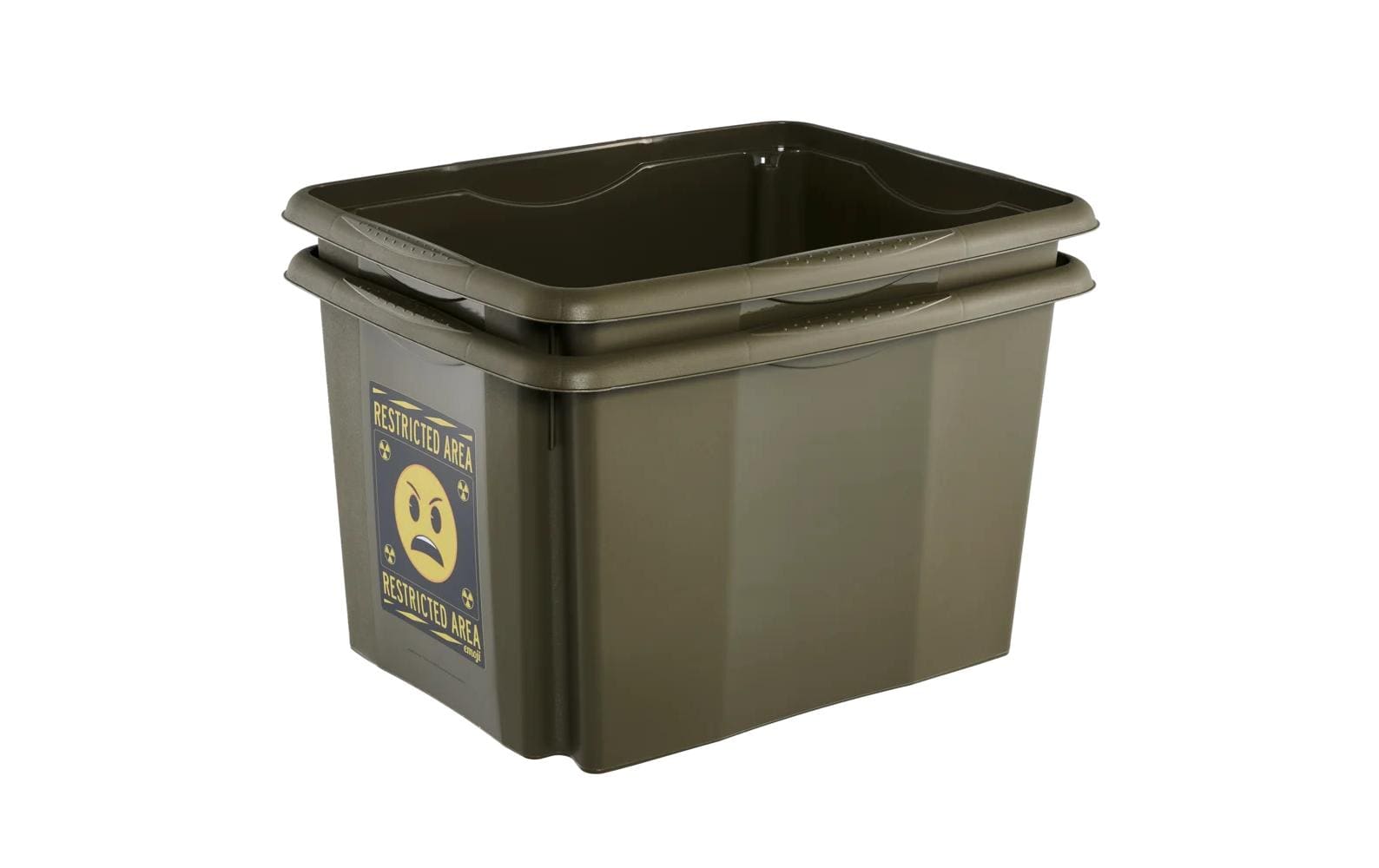 keeeper Aufbewahrungsbox 30 l (mit Deckel) – Polypropylen – olivgrün – 350 × 270 × 450 mm