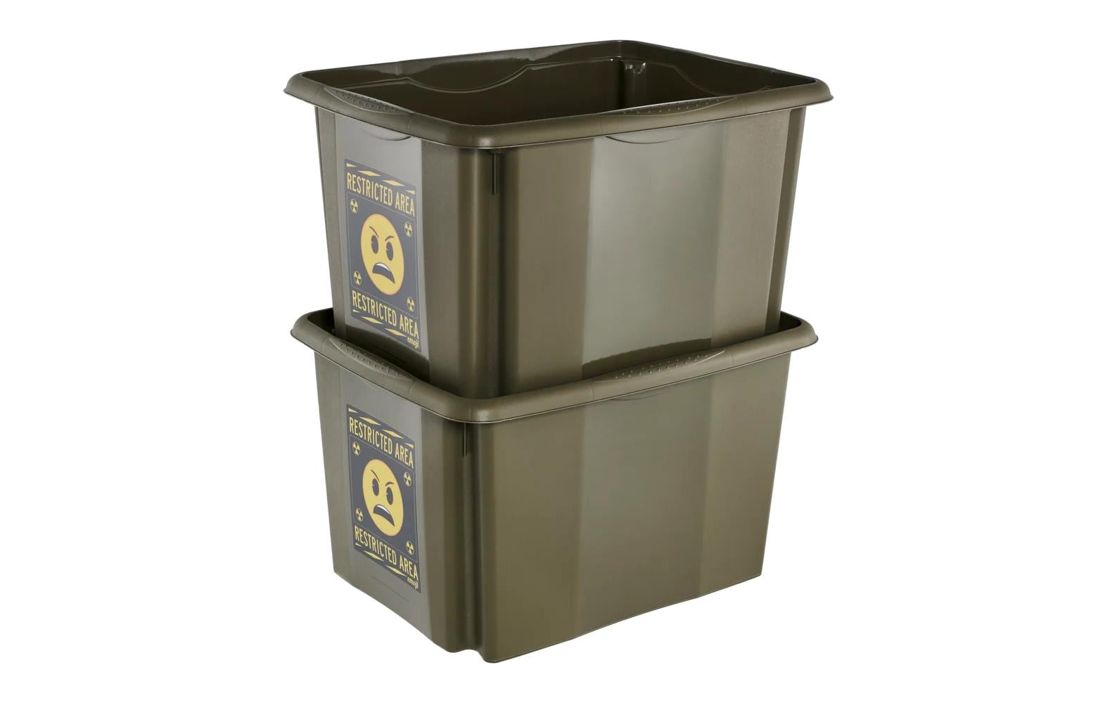 keeeper Aufbewahrungsbox 30 l (mit Deckel) – Polypropylen – olivgrün – 350 × 270 × 450 mm