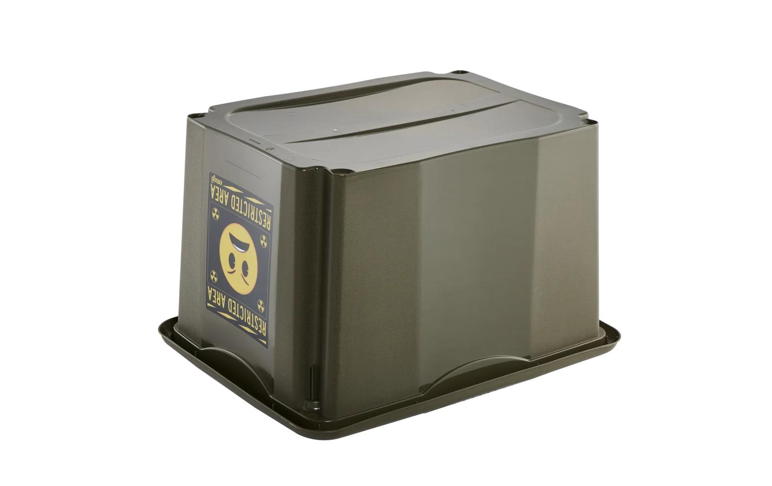 keeeper Aufbewahrungsbox 30 l (mit Deckel) – Polypropylen – olivgrün – 350 × 270 × 450 mm