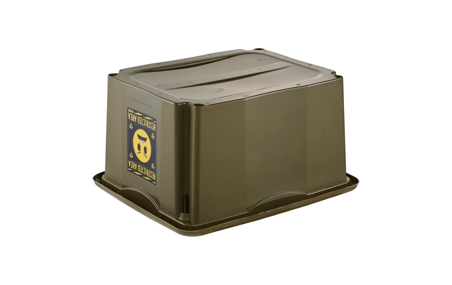 keeeper Aufbewahrungsbox 24 l (mit Deckel) – Polypropylen – olivgrün – stapelbar – 355 × 225 × 425 mm