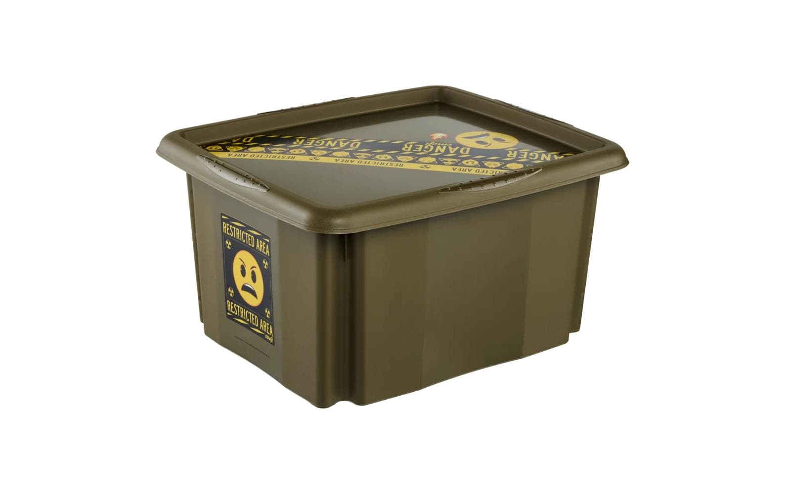 keeeper Aufbewahrungsbox 24 l (mit Deckel) – Polypropylen – olivgrün – stapelbar – 355 × 225 × 425 mm