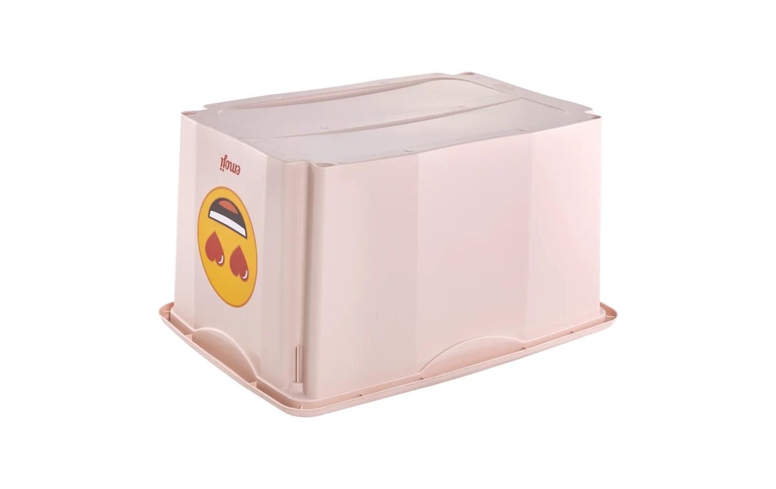 keeeper Aufbewahrungsbox 45 l (mit Deckel) – Polypropylen (PP), Recycling-Kunststoff – Rosa – 400 × 300 × 555