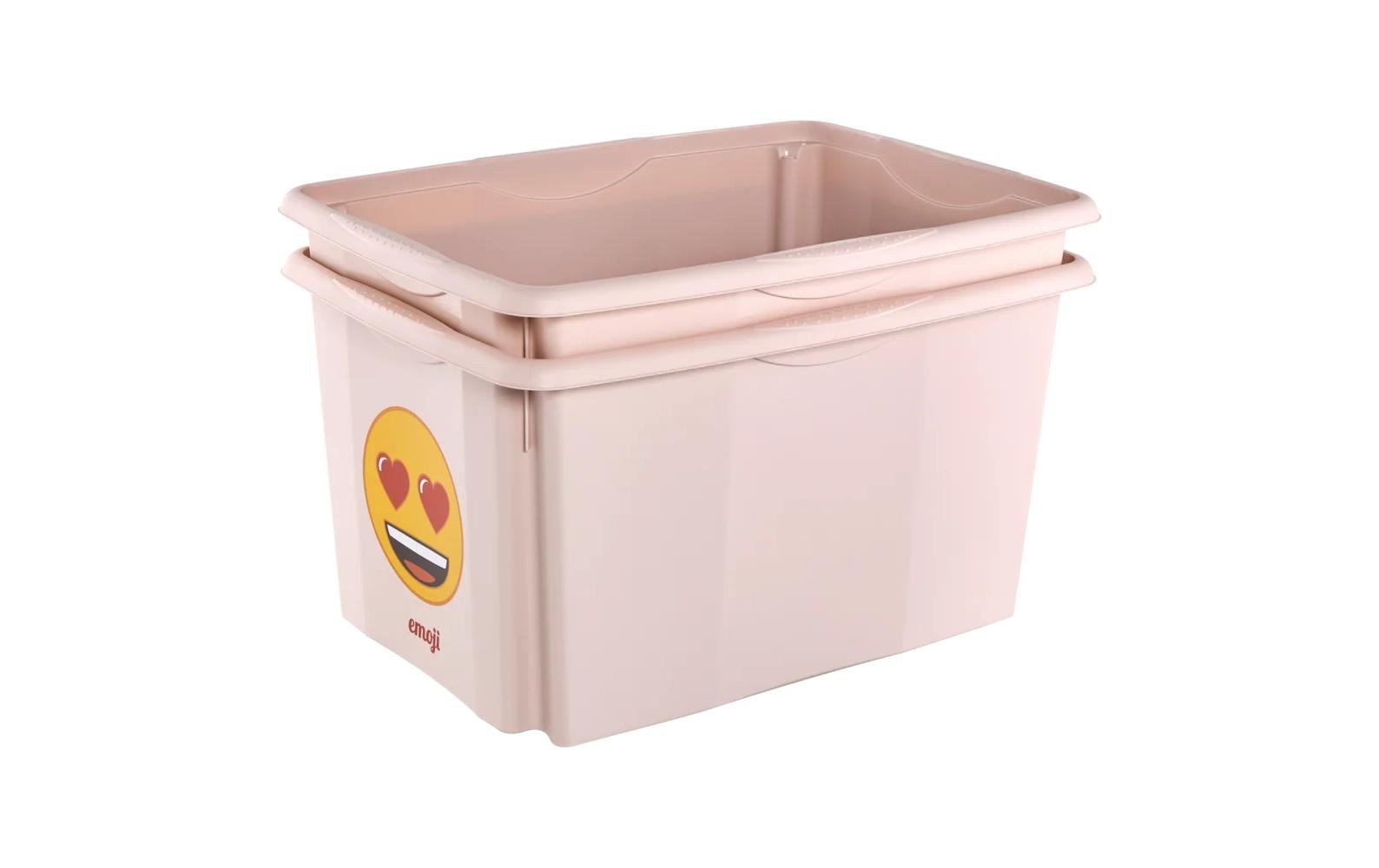 keeeper Aufbewahrungsbox 45 l (mit Deckel) – Polypropylen (PP), Recycling-Kunststoff – Rosa – 400 × 300 × 555