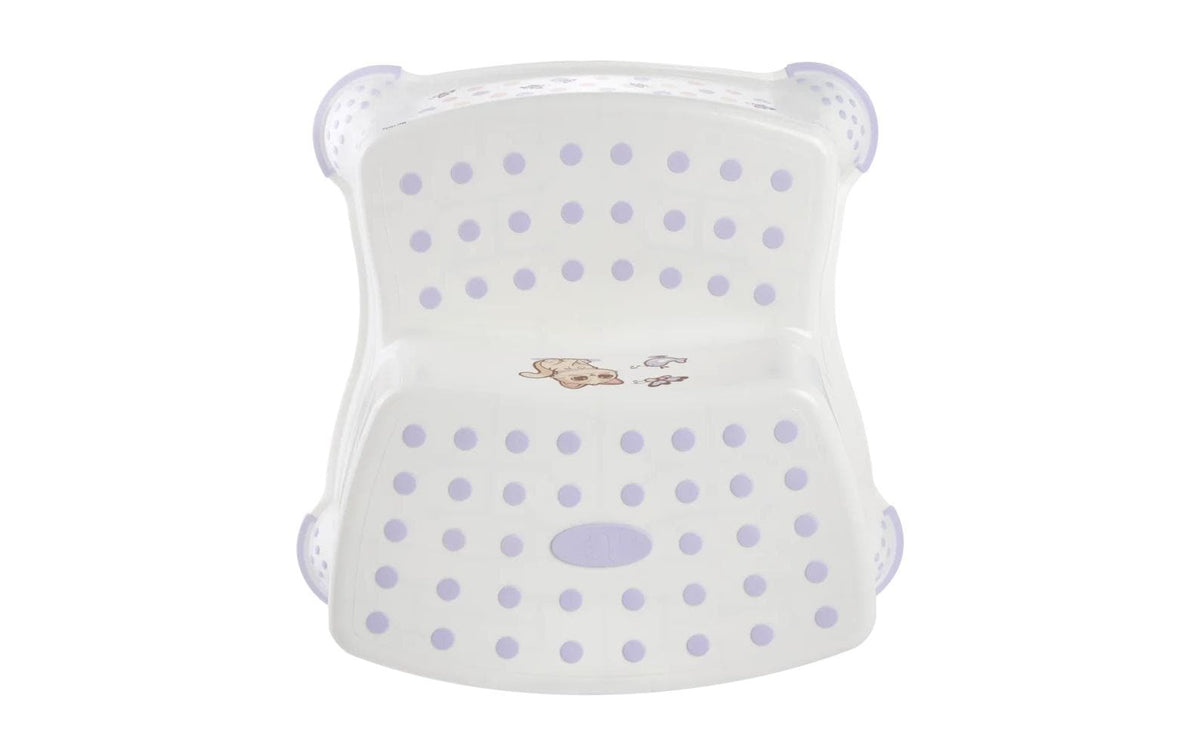 keeeper Schemel – 37 × 40 × 40 cm, Polypropylen/TPE, weiss, rutschfest, zweistufig
