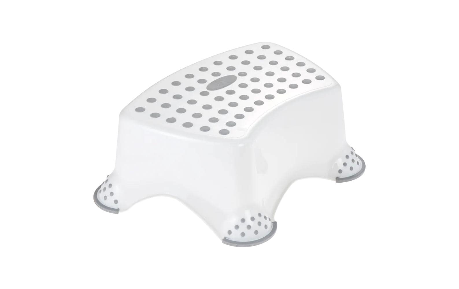 keeeper Schemel Tomek – 40,5 × 28,5 × 14 cm, gummiert, Polypropylen/TPE, weiss, BPA-frei, belastbar 80 kg