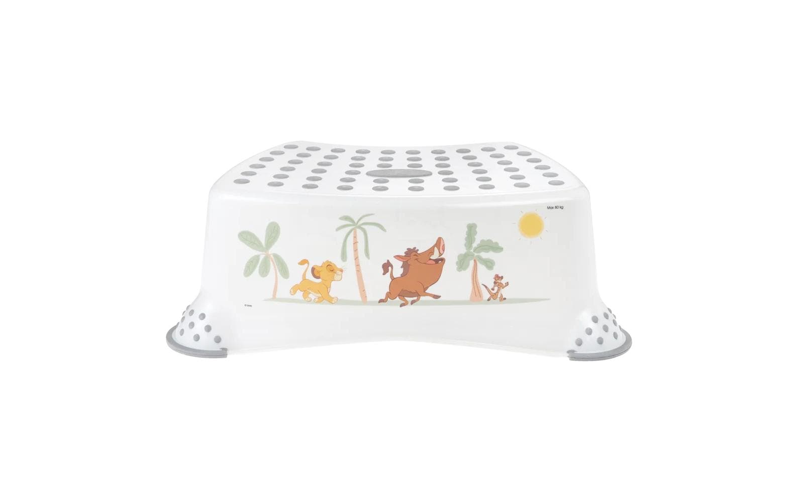 keeeper Schemel Tomek – 40,5 × 28,5 × 14 cm, gummiert, Polypropylen/TPE, weiss, BPA-frei, belastbar 80 kg