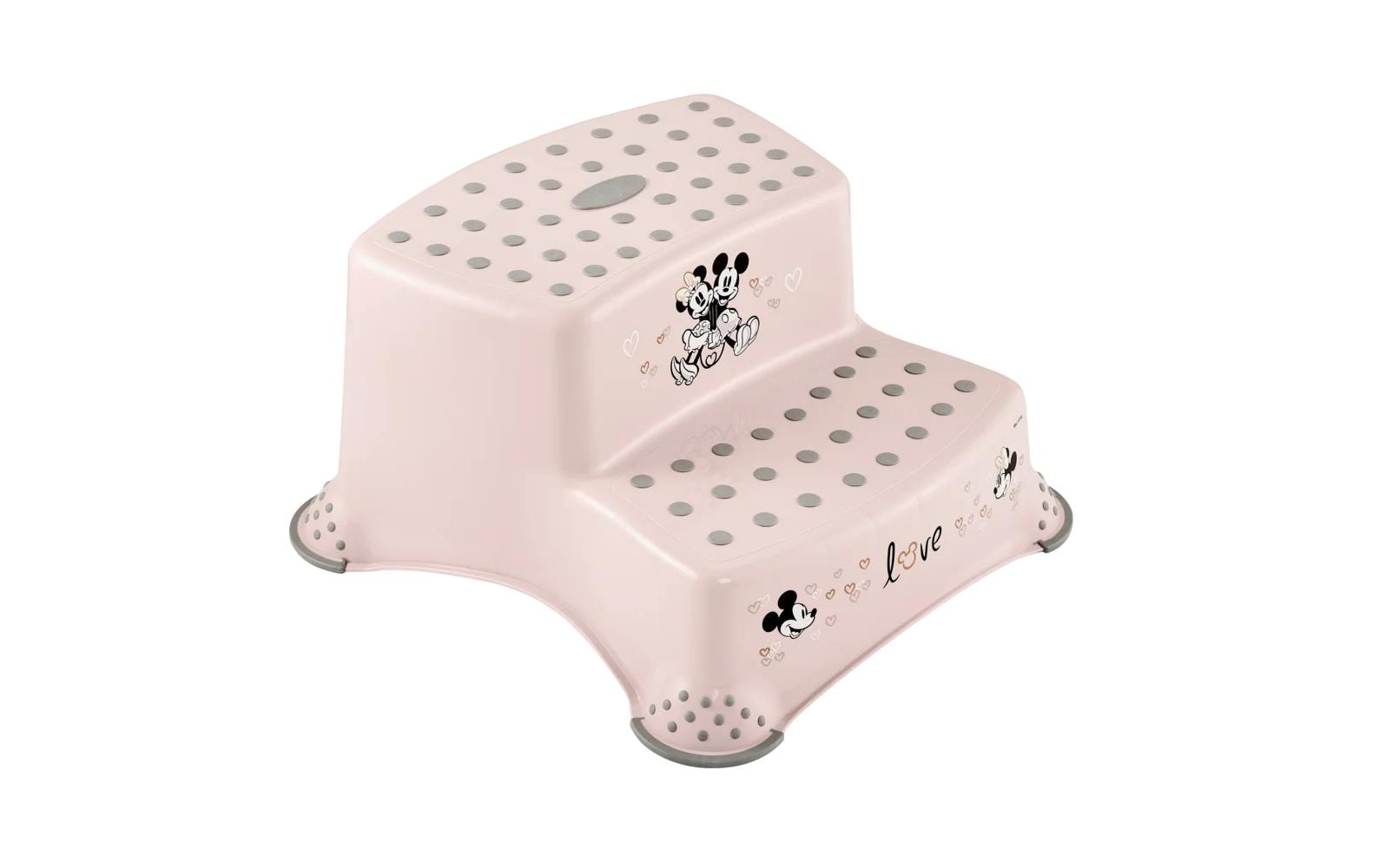 keeeper Zweistufiger Schemel – 37 × 40 × 21 cm, rosa, PP/TPE, belastbar 120 kg, BPA-frei