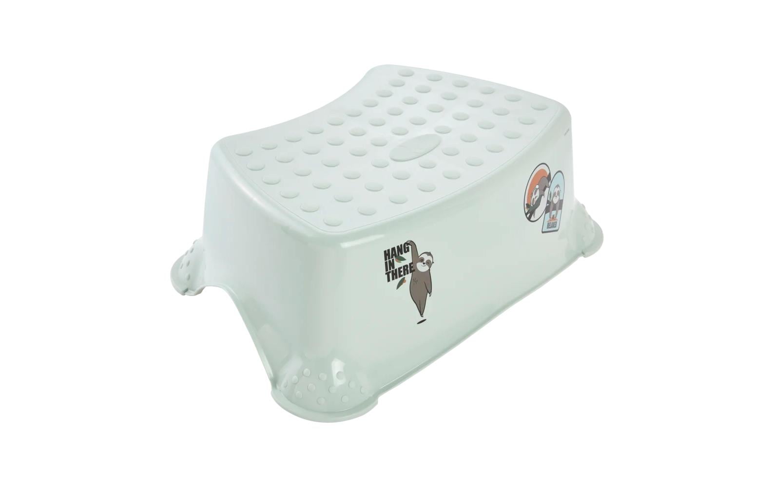 keeeper Schemel Tomek – 40,5 × 27,5 × 14 cm, grün, gummiert, Polypropylen (PP), TPE, belastbar 80 kg, BPA-frei
