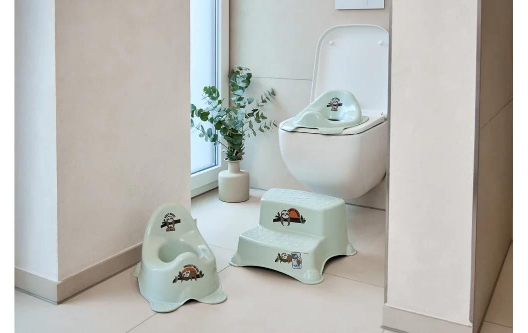 keeeper Schemel Tomek – 40,5 × 27,5 × 14 cm, grün, gummiert, Polypropylen (PP), TPE, belastbar 80 kg, BPA-frei