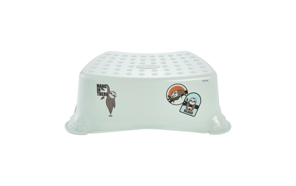 keeeper Schemel Tomek – 40,5 × 27,5 × 14 cm, grün, gummiert, Polypropylen (PP), TPE, belastbar 80 kg, BPA-frei