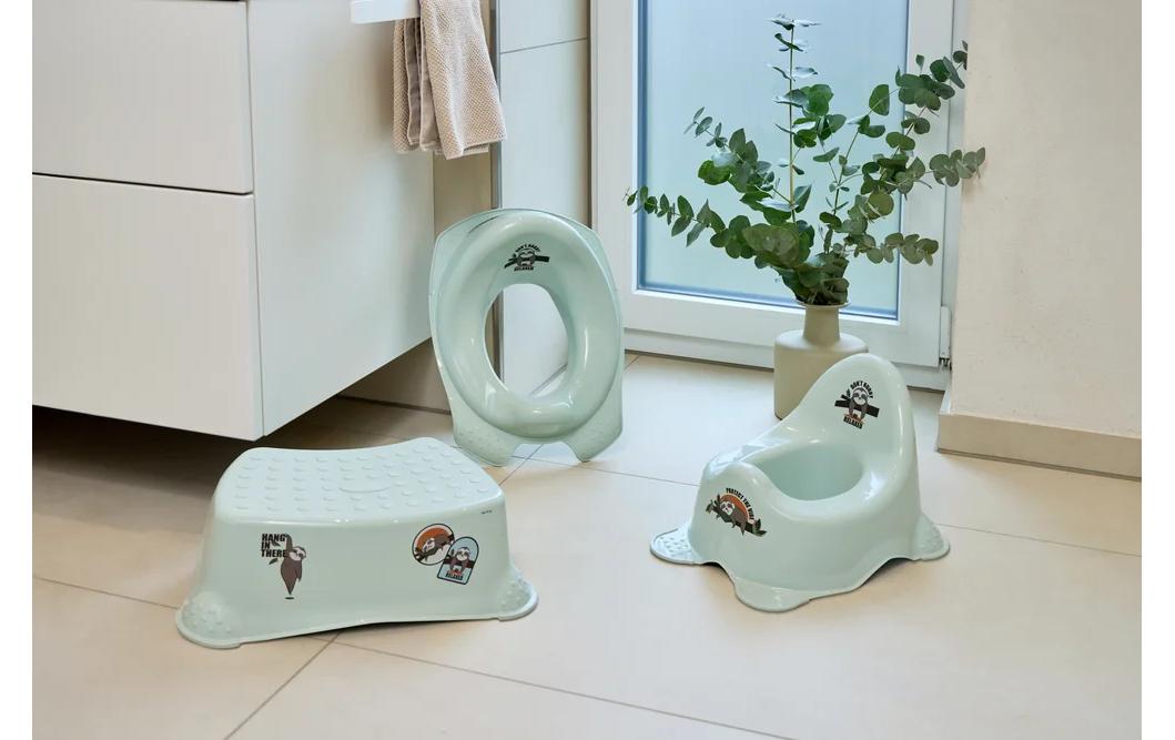 keeeper Schemel Tomek – 40,5 × 27,5 × 14 cm, grün, gummiert, Polypropylen (PP), TPE, belastbar 80 kg, BPA-frei