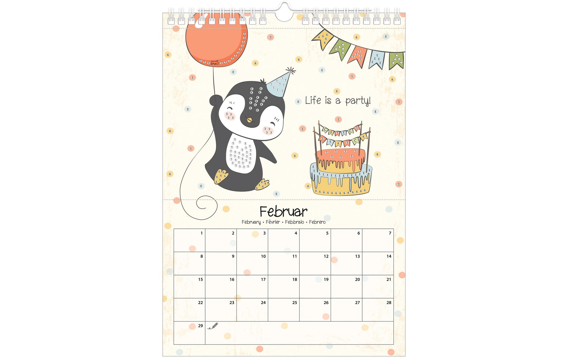 Ursus Kalender Come – Diamond-Painting-Set – 21 × 29,7 cm – ab 3 Jahren
