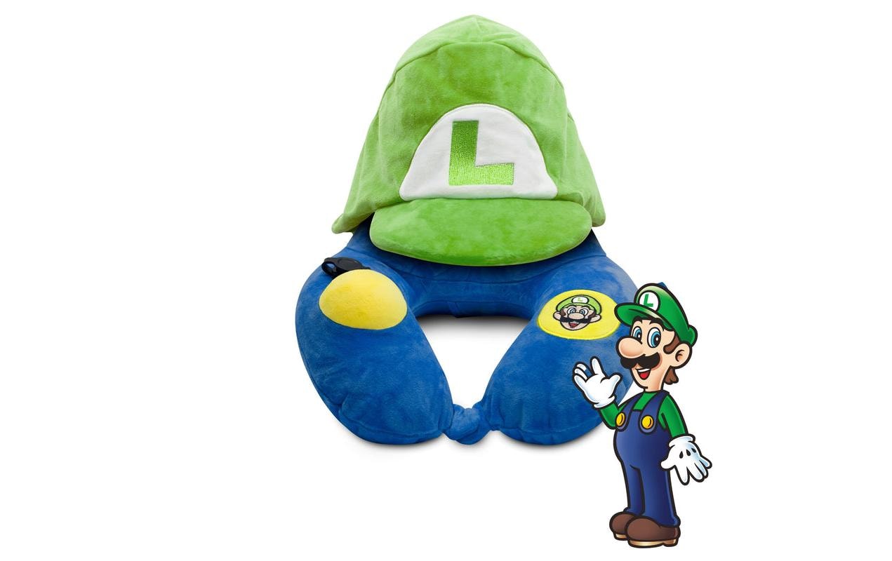 Travelmall Nintendo – Reisekissen – aufblasbar, mit Kapuze – mehrfarbig – Super Mario Luigi