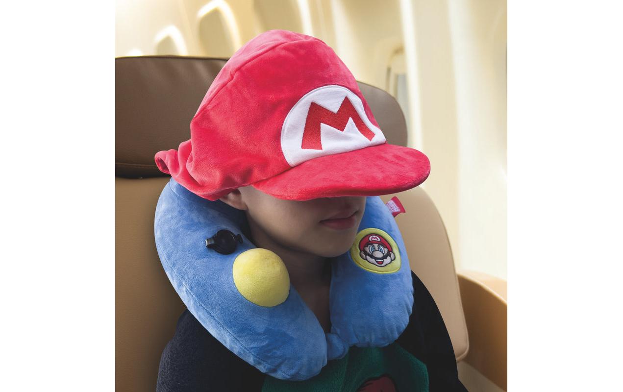Travelmall Nintendo – Reisekissen – aufblasbar, mit Bezug – 290 × 145 × 290 mm – mehrfarbig – Super Mario