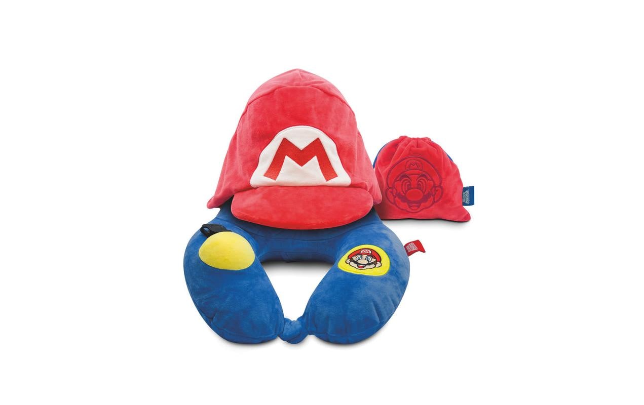 Travelmall Nintendo – Reisekissen – aufblasbar, mit Bezug – 290 × 145 × 290 mm – mehrfarbig – Super Mario