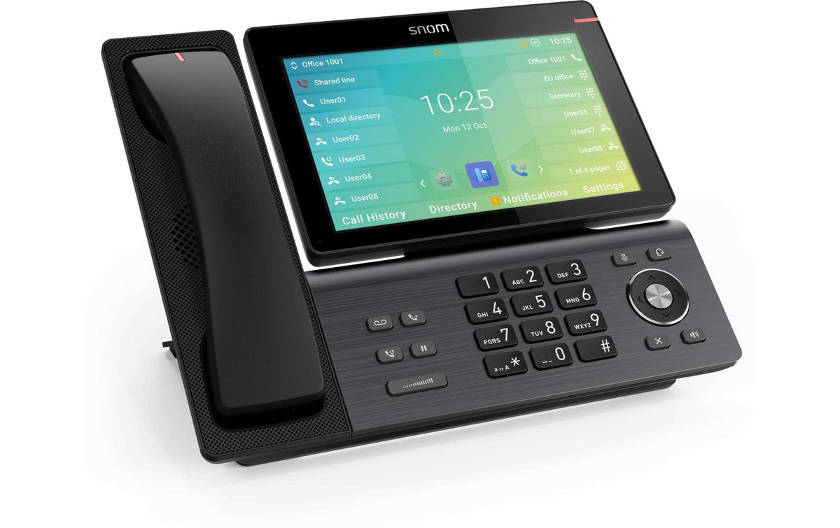 Snom D895M – IP-Telefon, 16 SIP-Konten, 8" Touch, BT, PoE