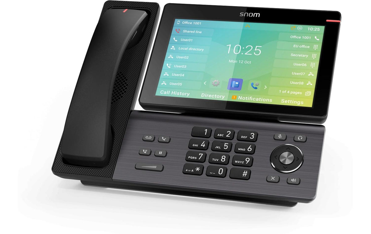 Snom D895M – IP-Telefon, 16 SIP-Konten, 8" Touch, BT, PoE