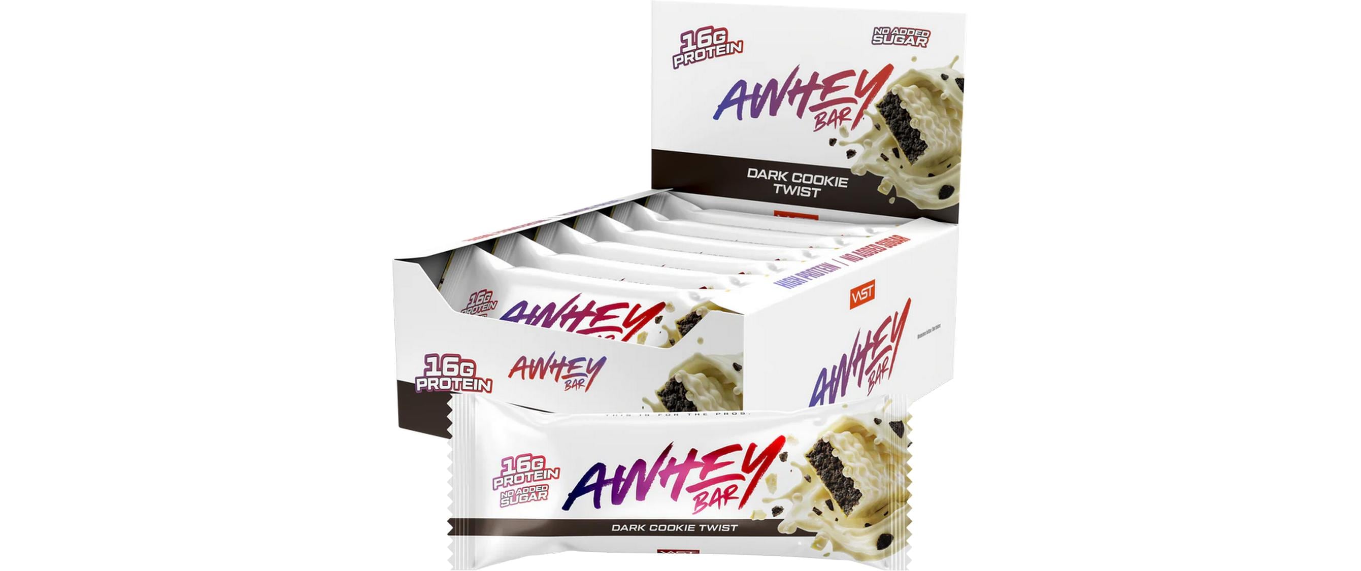 Vast AWHEY Protein-Riegel – Dark Cookie Twist – 12 × 50 g