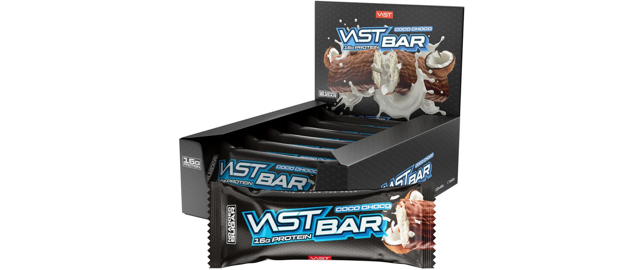Vast Bar Protein-Riegel – Kokos & Schokolade – 12 × 45 g