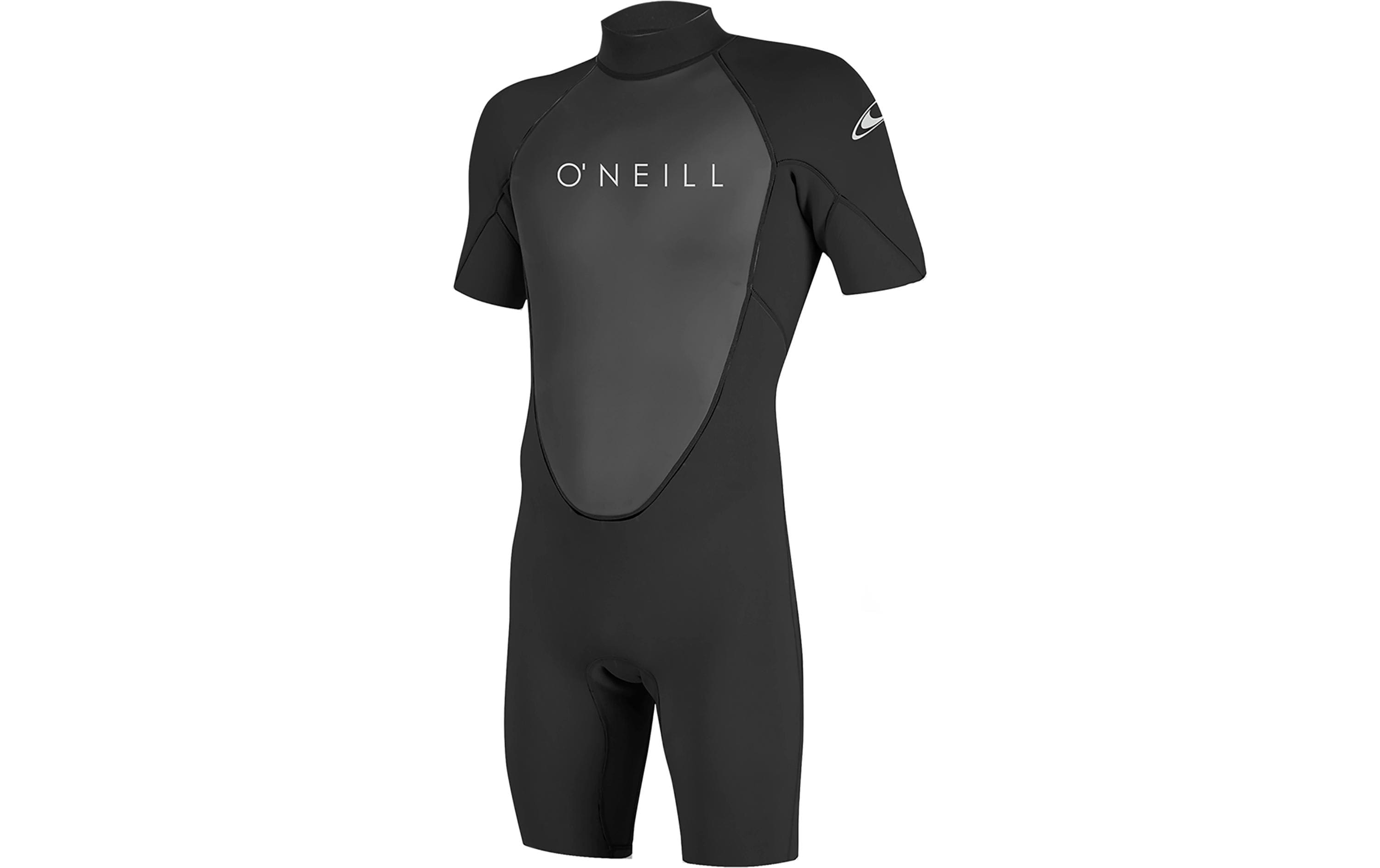 O'Neill Neoprenanzug Reactor-2 – M – Schwarz, Neopren/Nylon 2 mm, Rücken-Reissverschluss, Kurzarm