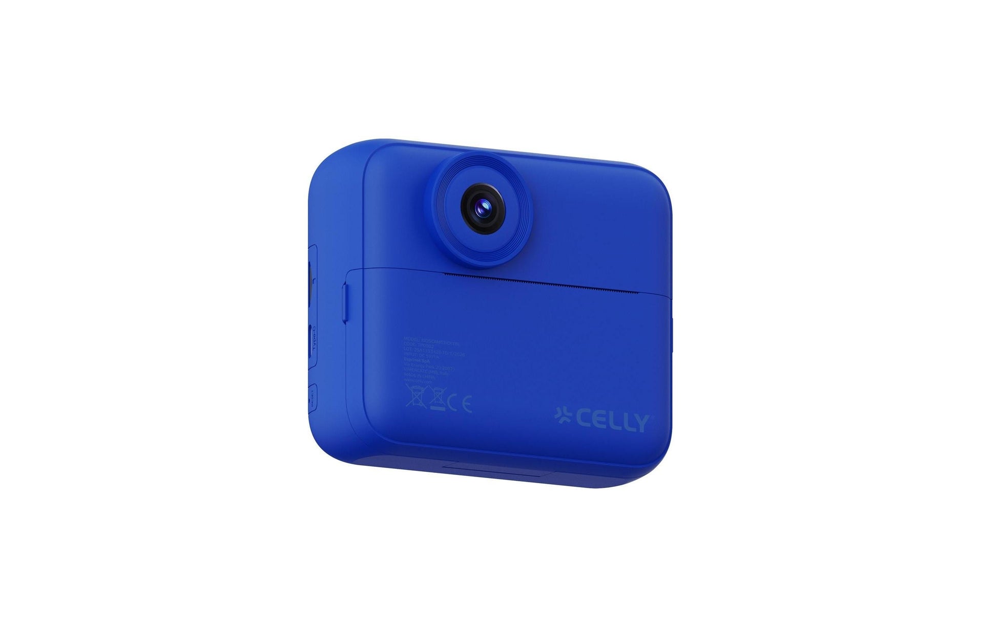 Celly Kidscam Sticker Roll Laser – Kompaktkamera, 2,4" Display, 1300 mAh Akku, microSD, Blau