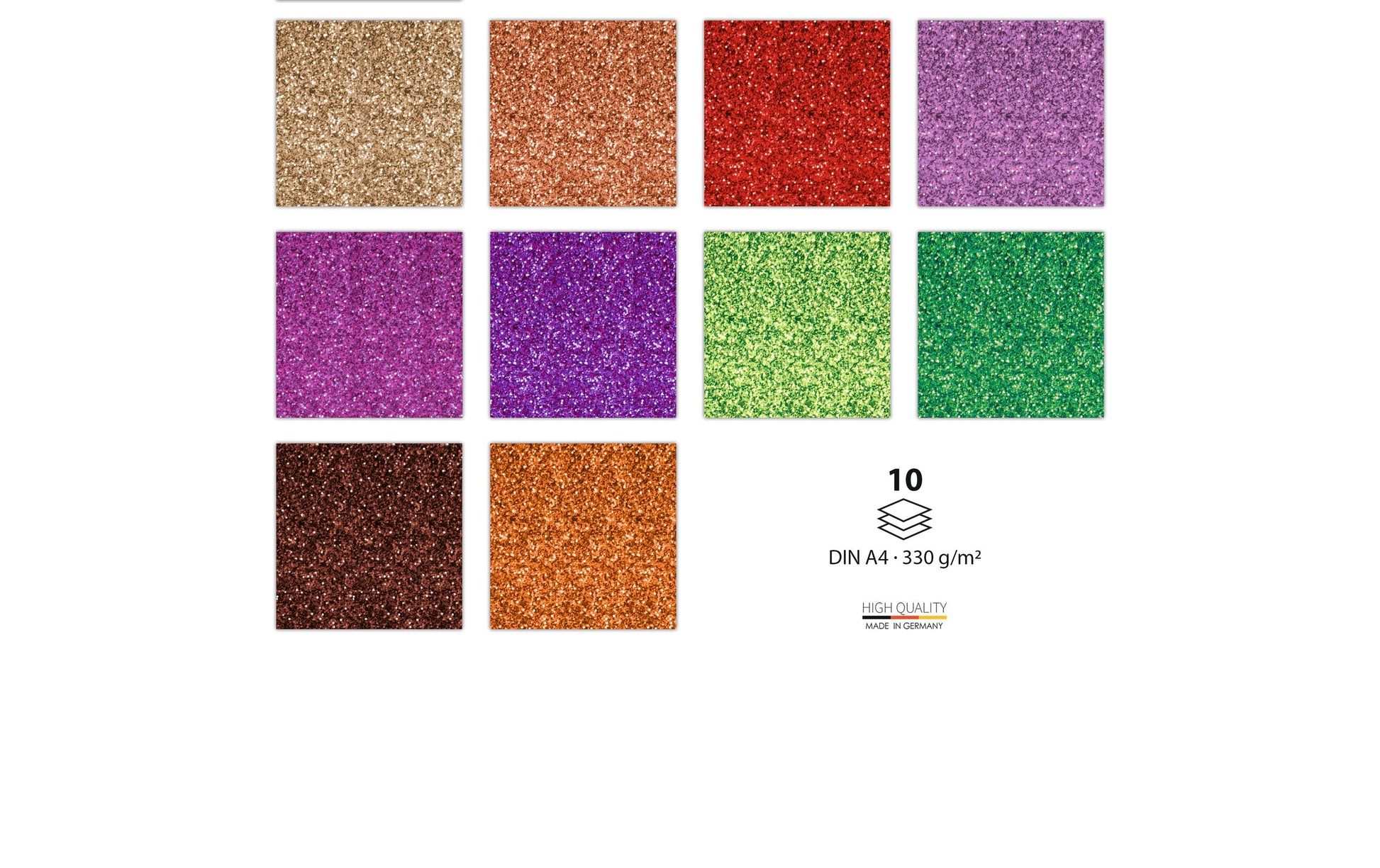 URSUS Bastelpapier – A4, sortiert, 330 g/m²