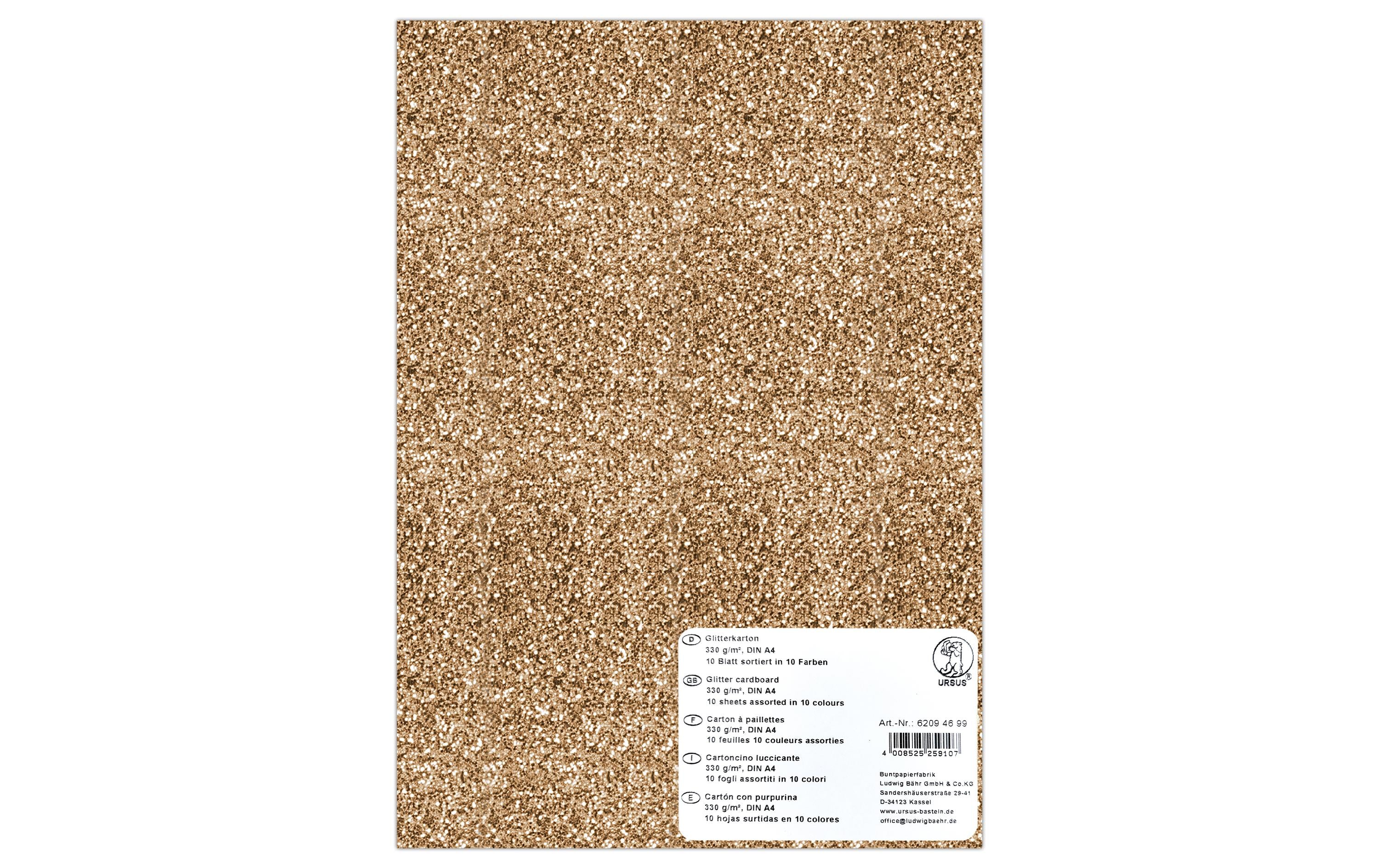 URSUS Bastelpapier – A4, sortiert, 330 g/m²