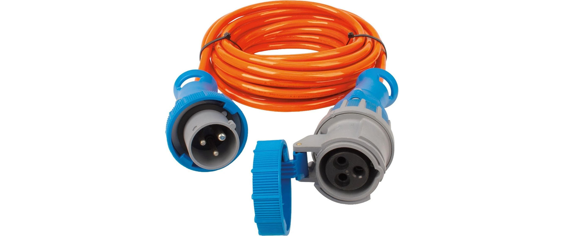 Steffen Verlängerungskabel CEE 16-3–CEE 16-3, 10 m, 3×2,5 mm², PUR-Ummantelung, angespritzt – Orange