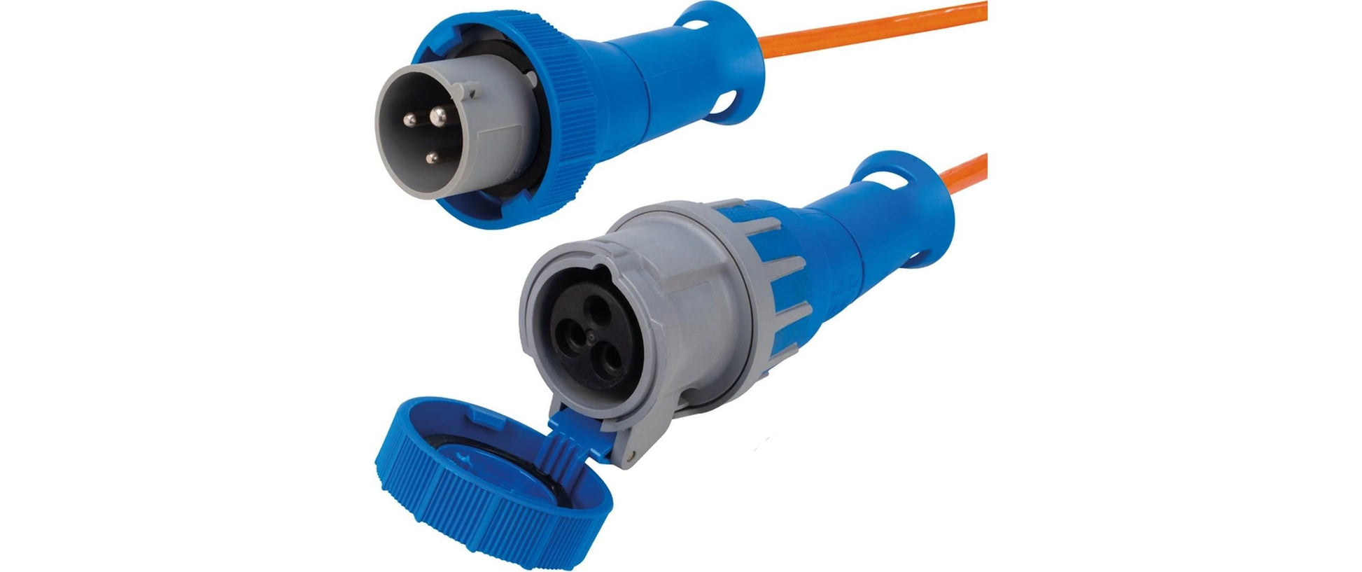 Steffen Verlängerungskabel CEE 16-3–CEE 16-3, 10 m, 3×2,5 mm², PUR-Ummantelung, angespritzt – Orange