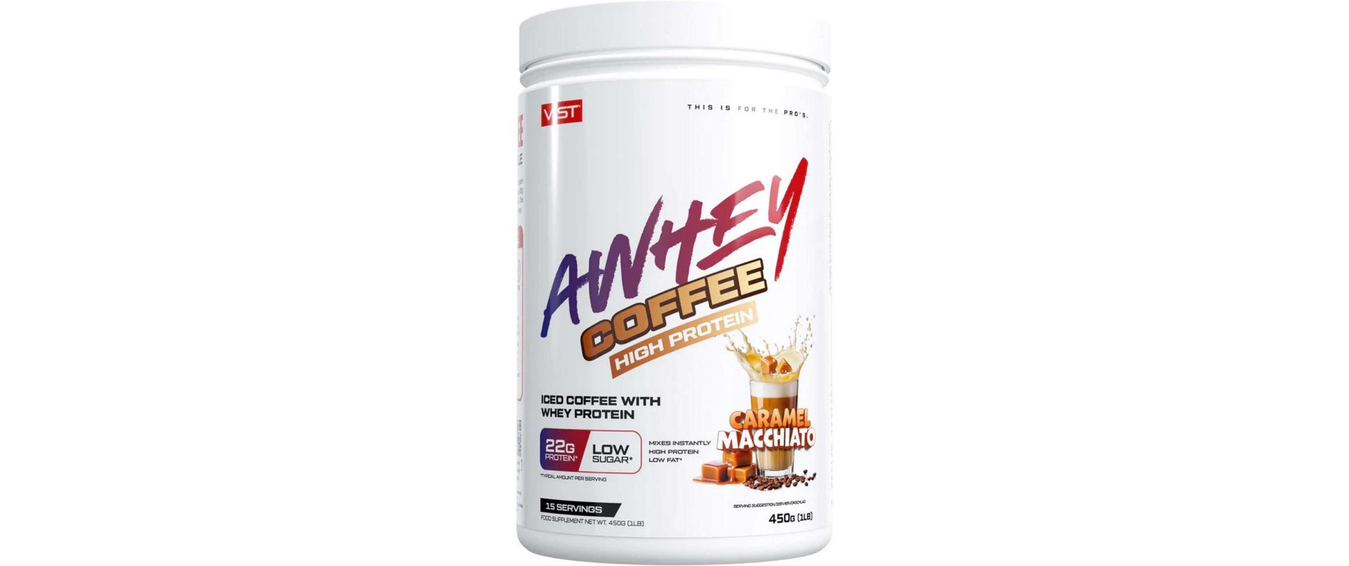 VAST AWHEY Proteinpulver – Karamell-Macchiato, Protein – 450 g
