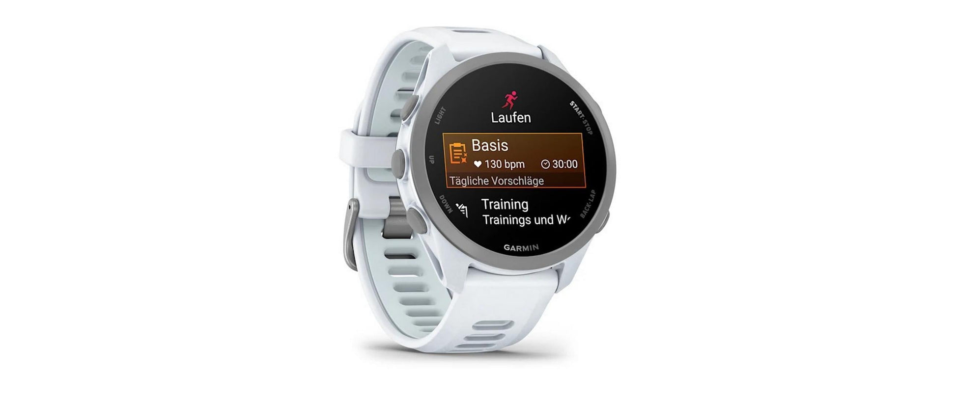 Garmin Forerunner 170 43 mm GPS – Kunststoff, Weiss, 50 m, für Android, iPhone