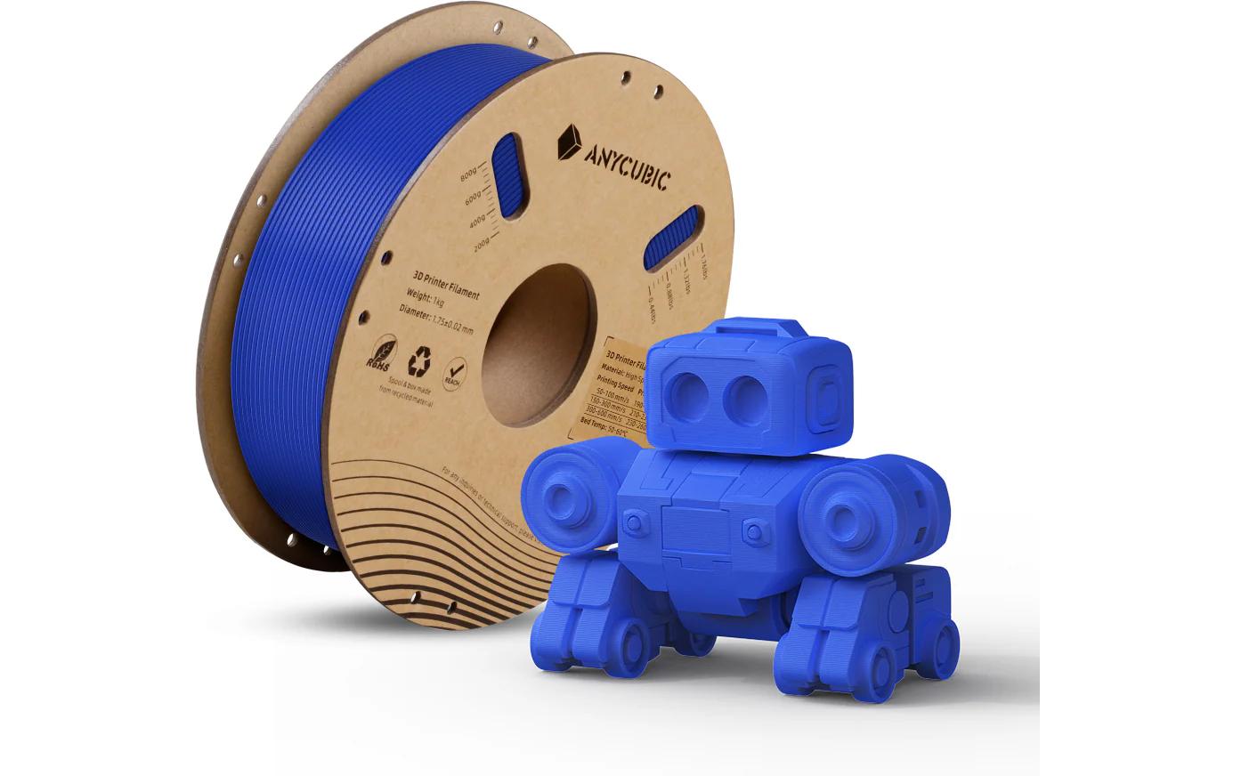 Anycubic 3D-Drucker-Filament Hyper PLA 1,75 mm Blau, 1,1 kg