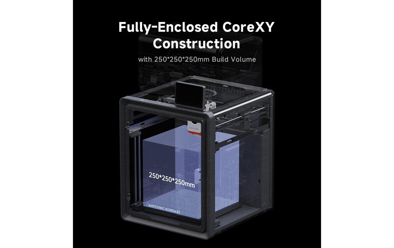 Anycubic Kobra S1 ACE 2 Pro Combo FDM 3D-Drucker – min. Schichthöhe 0,28 mm – inkl. CFS