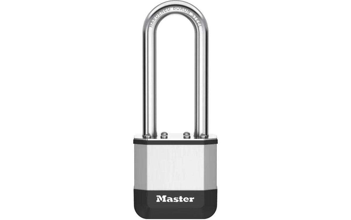 Masterlock Elite Mechanisches Vorhängeschloss – Stahl, Bügel 64×32 mm, Aussen, Silber