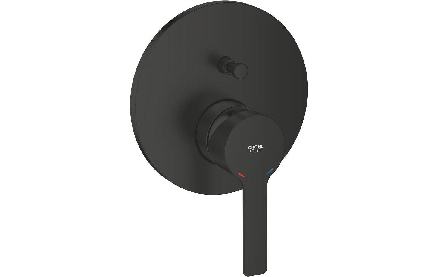 Grohe Lineare Badebatterie – Einhebelmischer, Metall, Schwarz