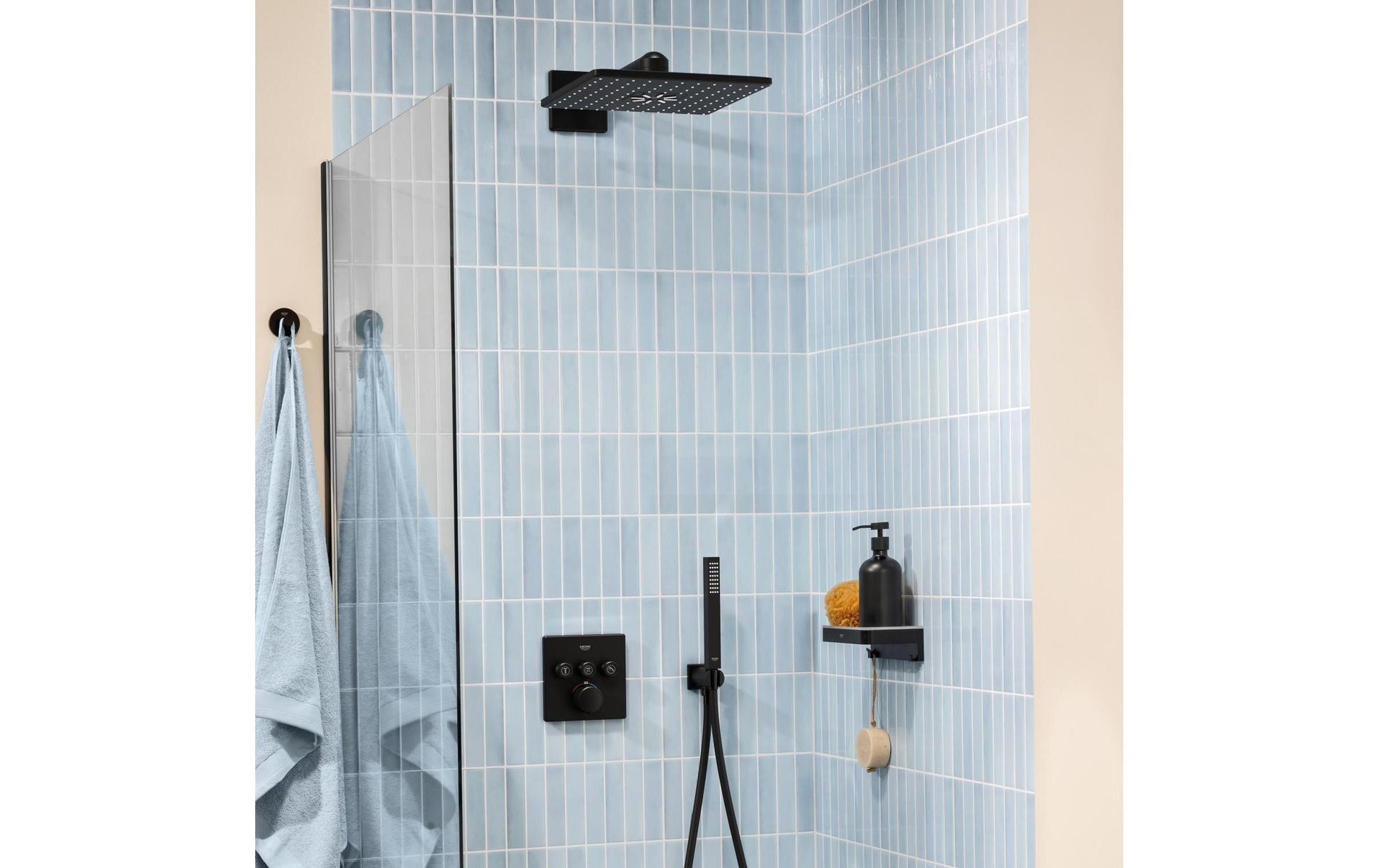 Grohe Grohtherm SmartControl Unterputz-Badebatterie – Metall, Thermostat, Schwarz