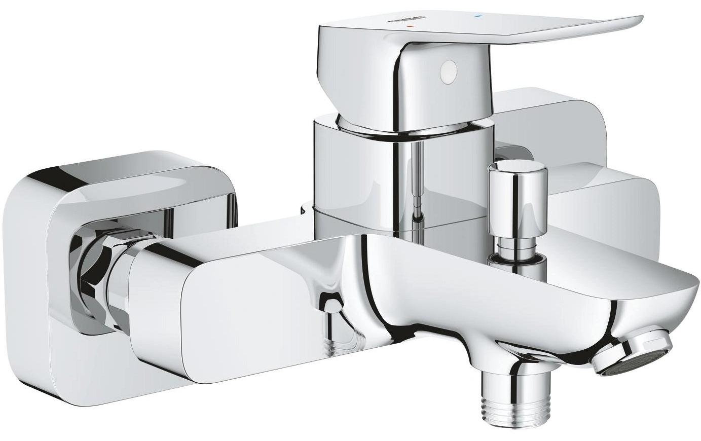 Grohe Badebatterie (Unterputz) – 19×24,2×14 cm, Messing, Einhebelmischer (Aufputz), Chrom
