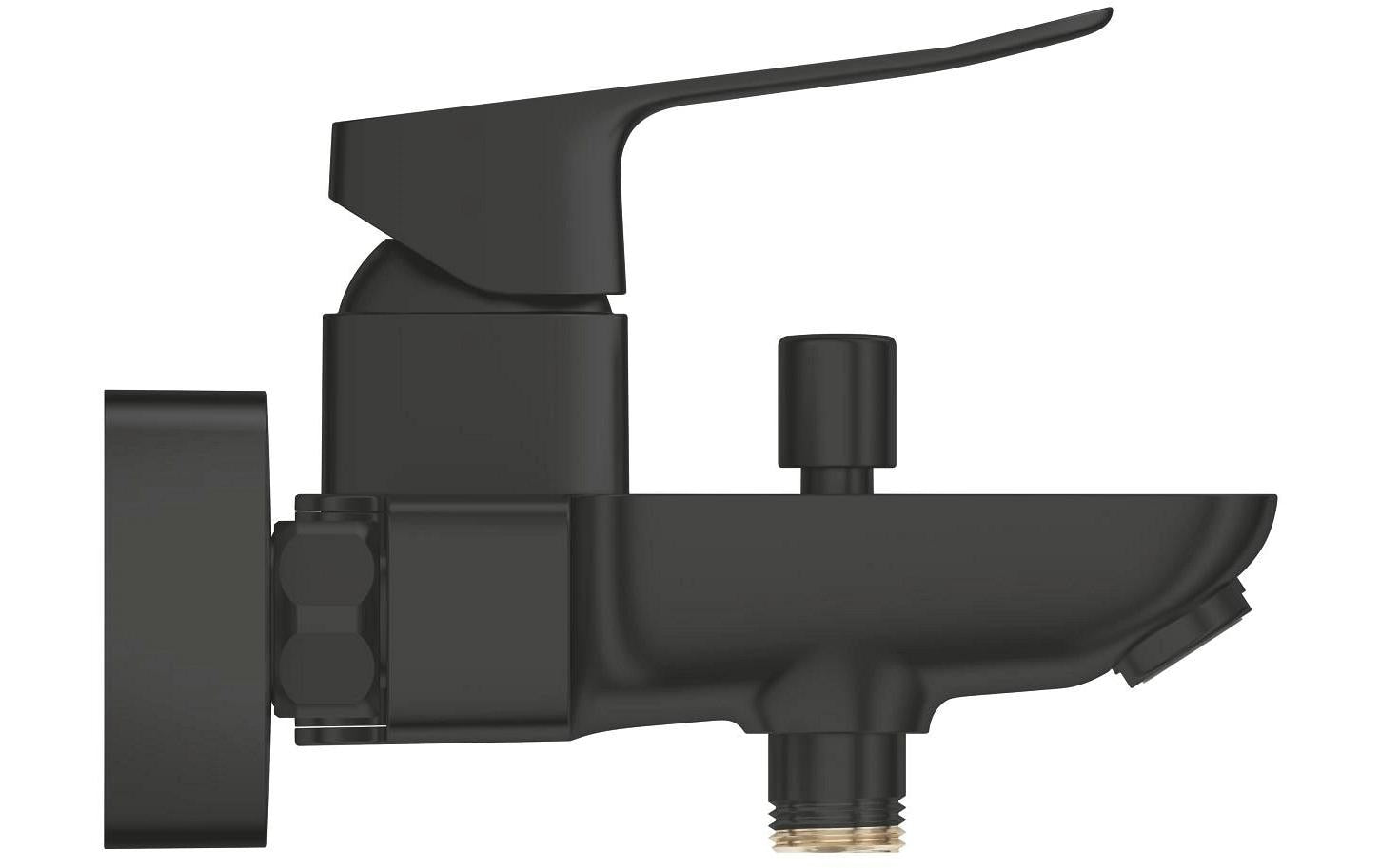 Grohe Wannenarmatur Dice – Einhebelmischer (Aufputz), Metall, Schwarz matt
