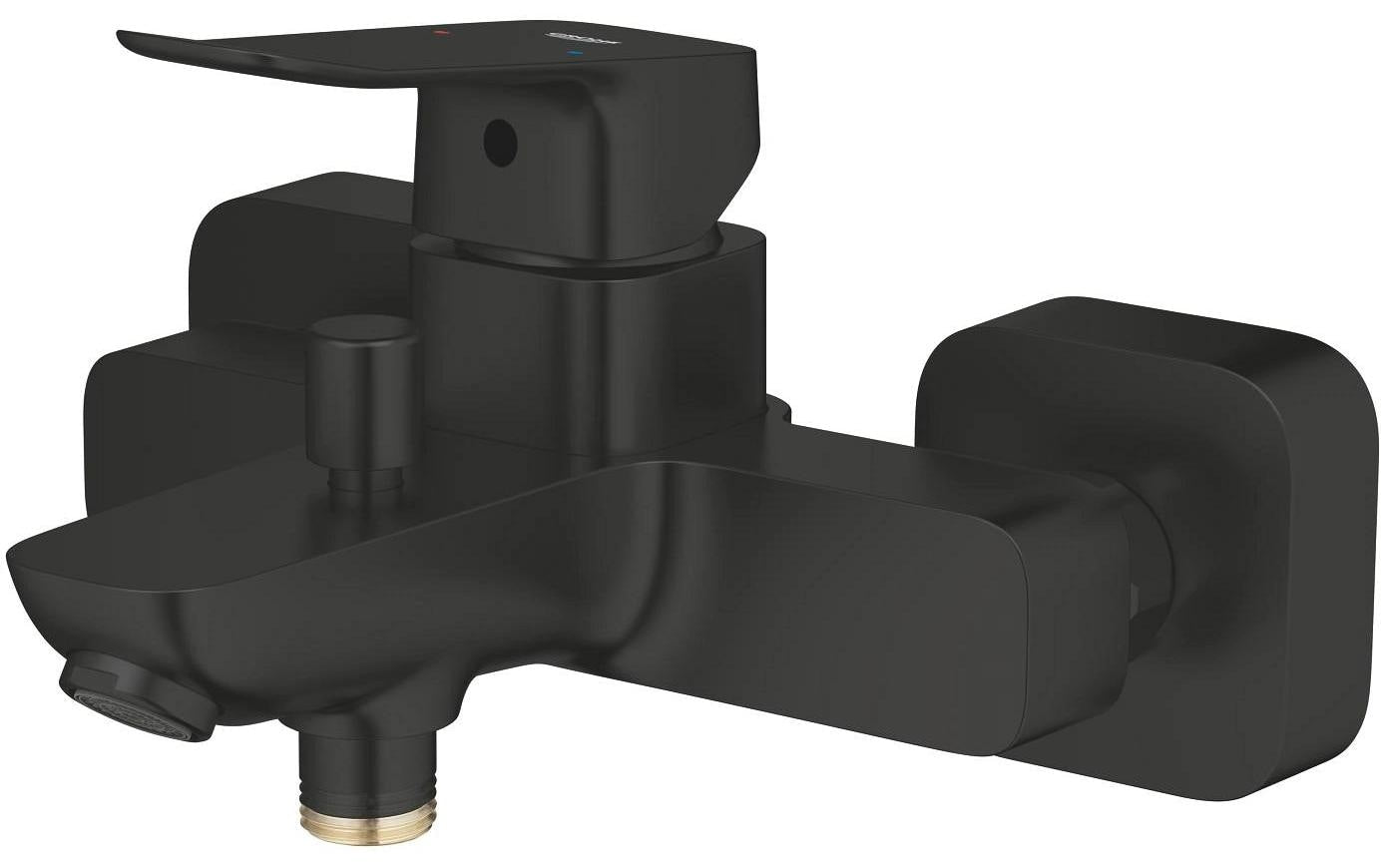 Grohe Wannenarmatur Dice – Einhebelmischer (Aufputz), Metall, Schwarz matt