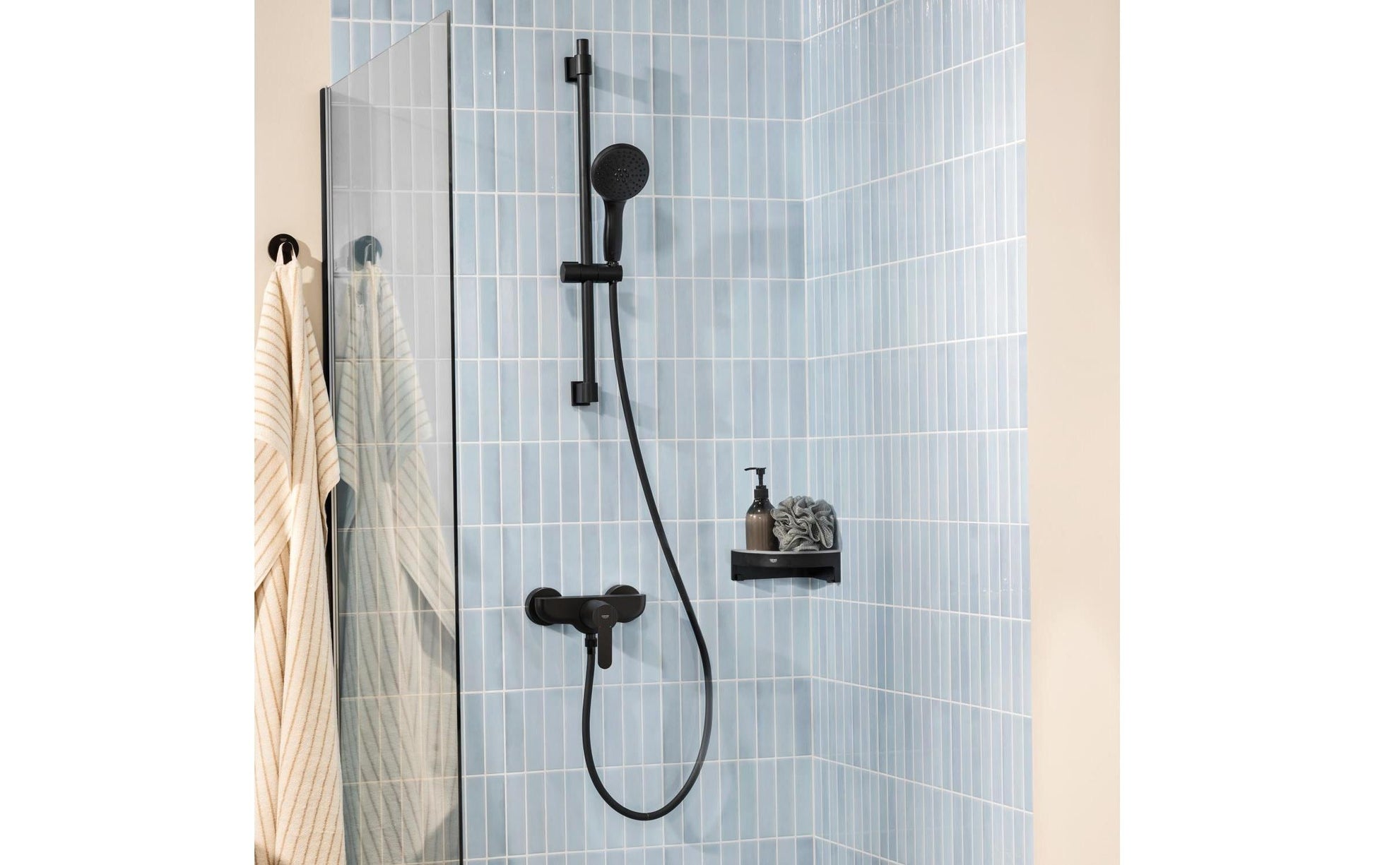 Grohe Einhebelmischer – 14×23×12 cm, Metall, Aufputz, Schwarz