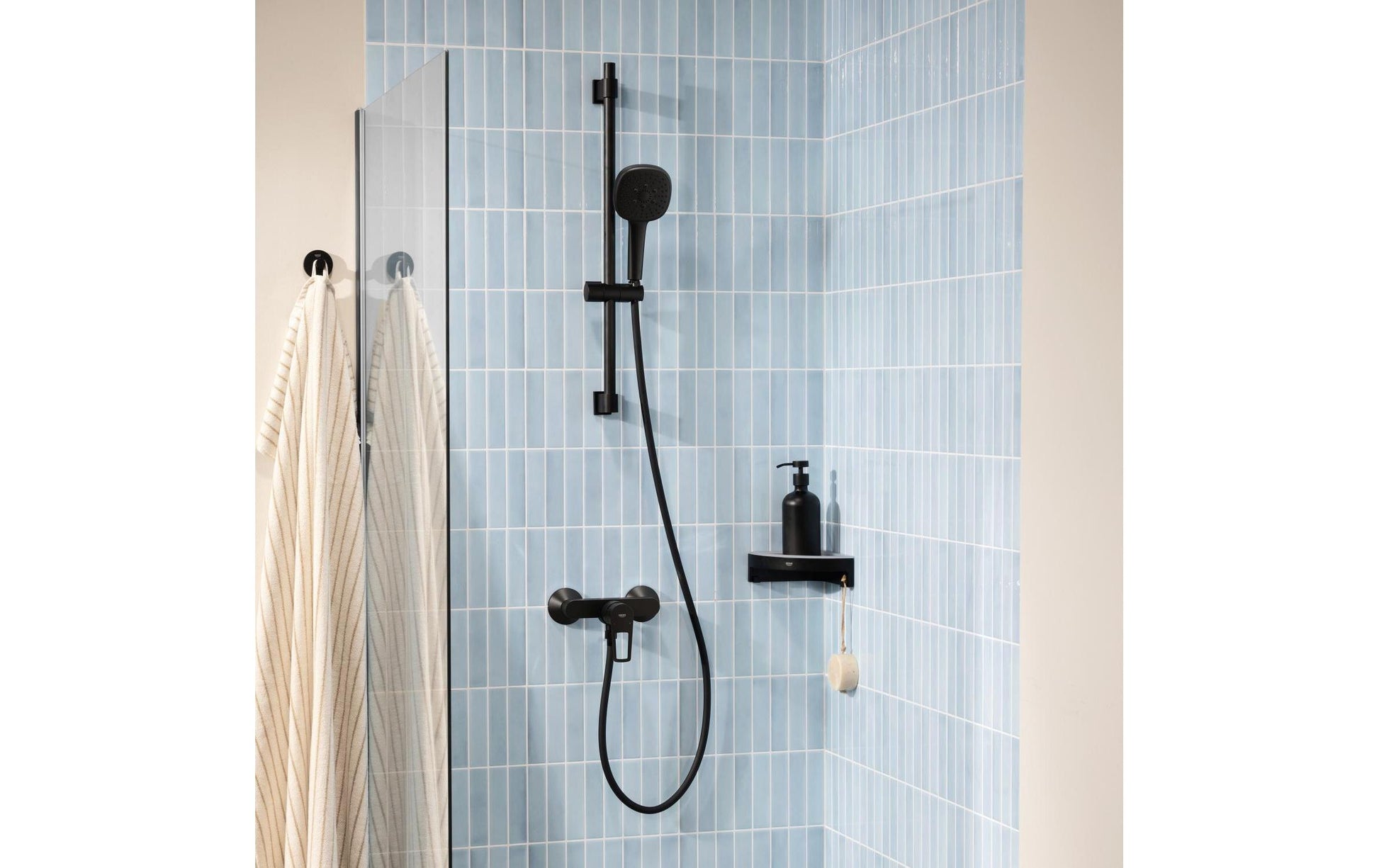 Grohe Handbrause – 11 cm, Stahl, Schwarz