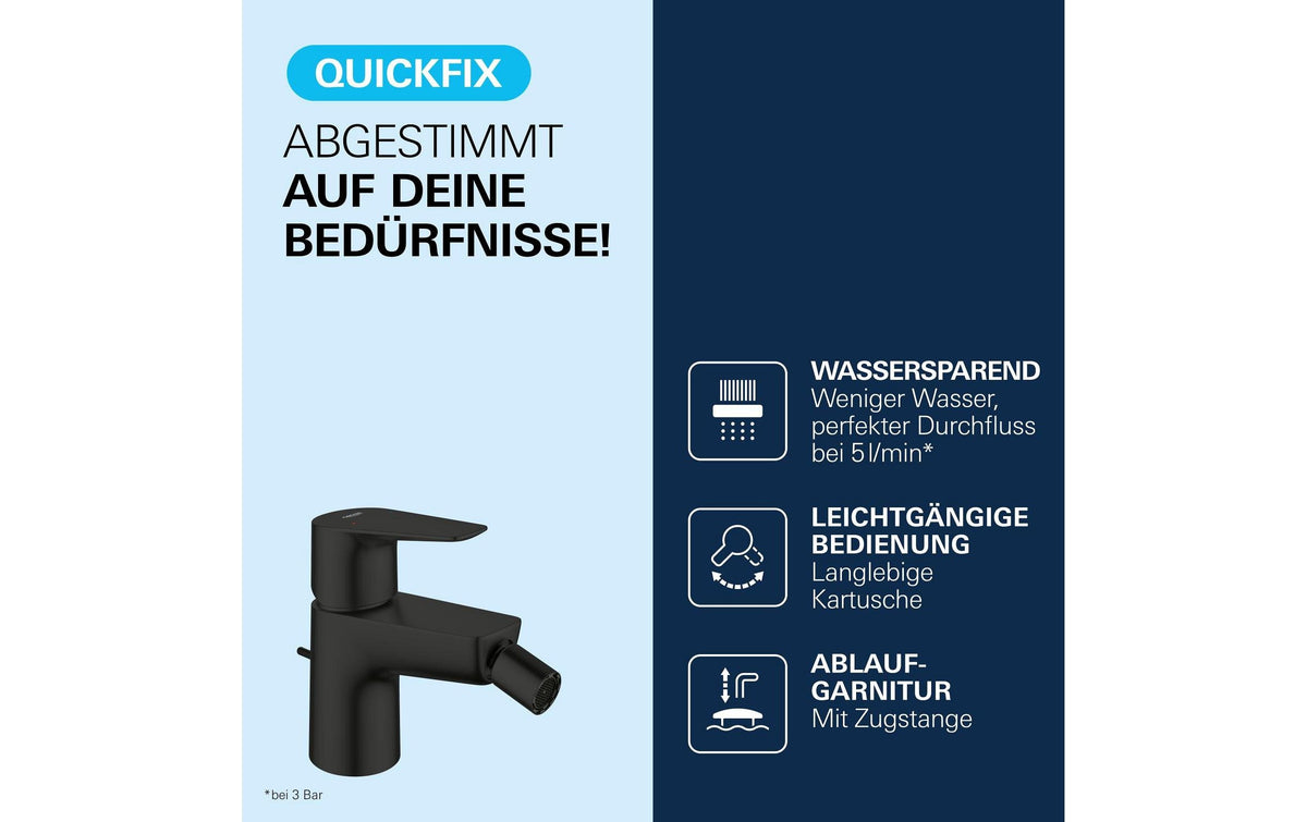 Grohe Start Edge Unterputz-Badebatterie – Einhebelmischer, Messing, Schwarz